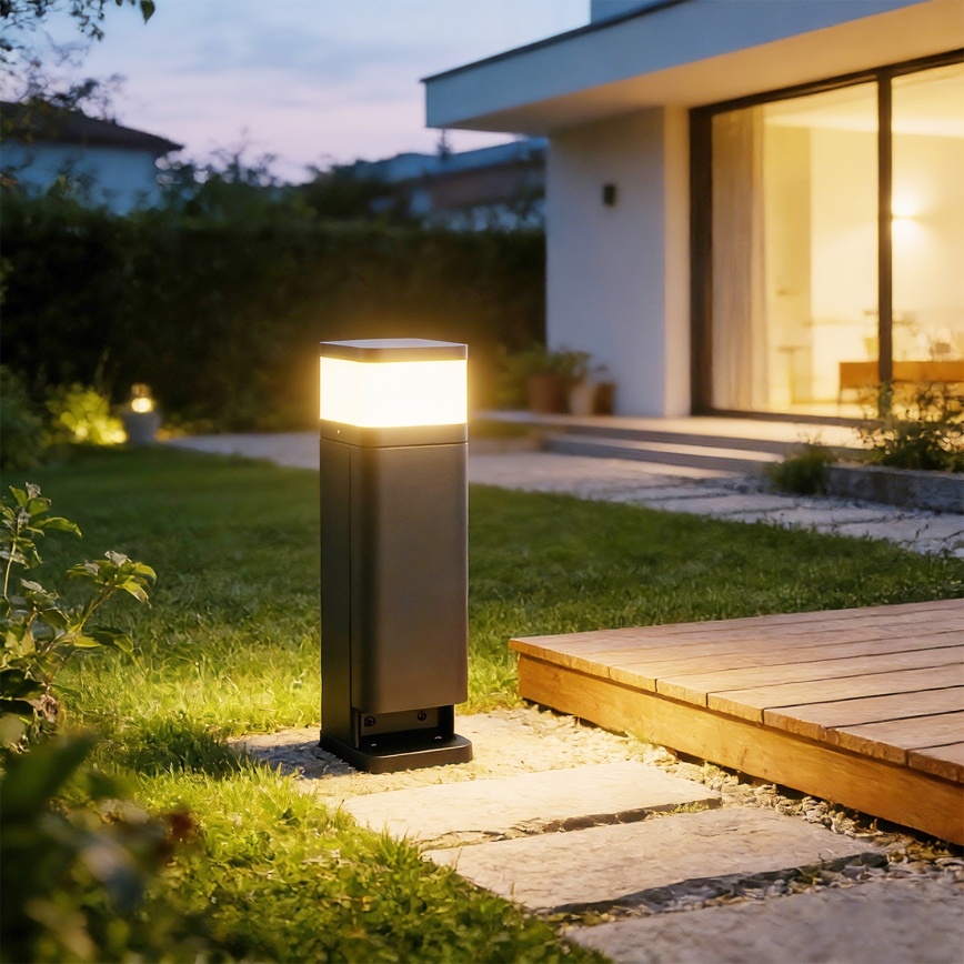 Brilagi - Udendørslampe med 2 SCHUKO-udtag PILLAR 1xG9/11W/230V IP44 antracit
