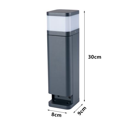 Brilagi - Udendørslampe med 2 SCHUKO-udtag PILLAR 1xG9/11W/230V IP44 antracit