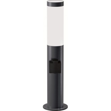 Brilagi - Udendørslampe med indbygget stikkontakt ELIA 1xE27/20W/230V IP44 50 cm antracit