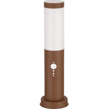 Brilagi - Udendørslampe med sensor 1xE27/15W/230V 40 cm IP44 brun