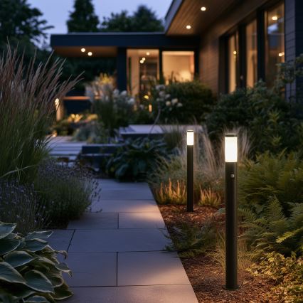 BRILAGI - Udendørslampe med bevægelsessensor ELIA 1xE27/20W/230V IP44 100 cm antracit