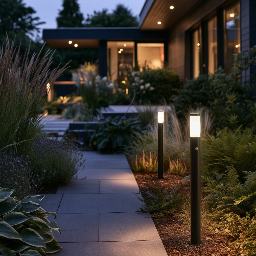 BRILAGI - Udendørslampe med bevægelsessensor ELIA 1xE27/20W/230V IP44 100 cm antracit