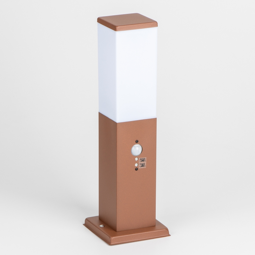 Brilagi - Udendørslampe med sensor NOVA 1xE27/15W/230V 40 cm IP44 brun