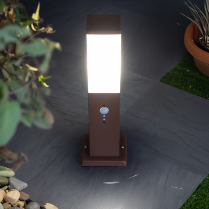 Brilagi - Udendørslampe med sensor NOVA 1xE27/15W/230V 40 cm IP44 brun