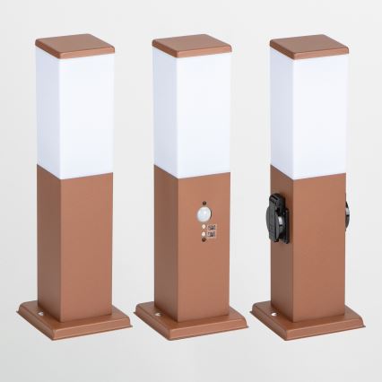 Brilagi - Udendørslampe med sensor NOVA 1xE27/15W/230V 40 cm IP44 brun