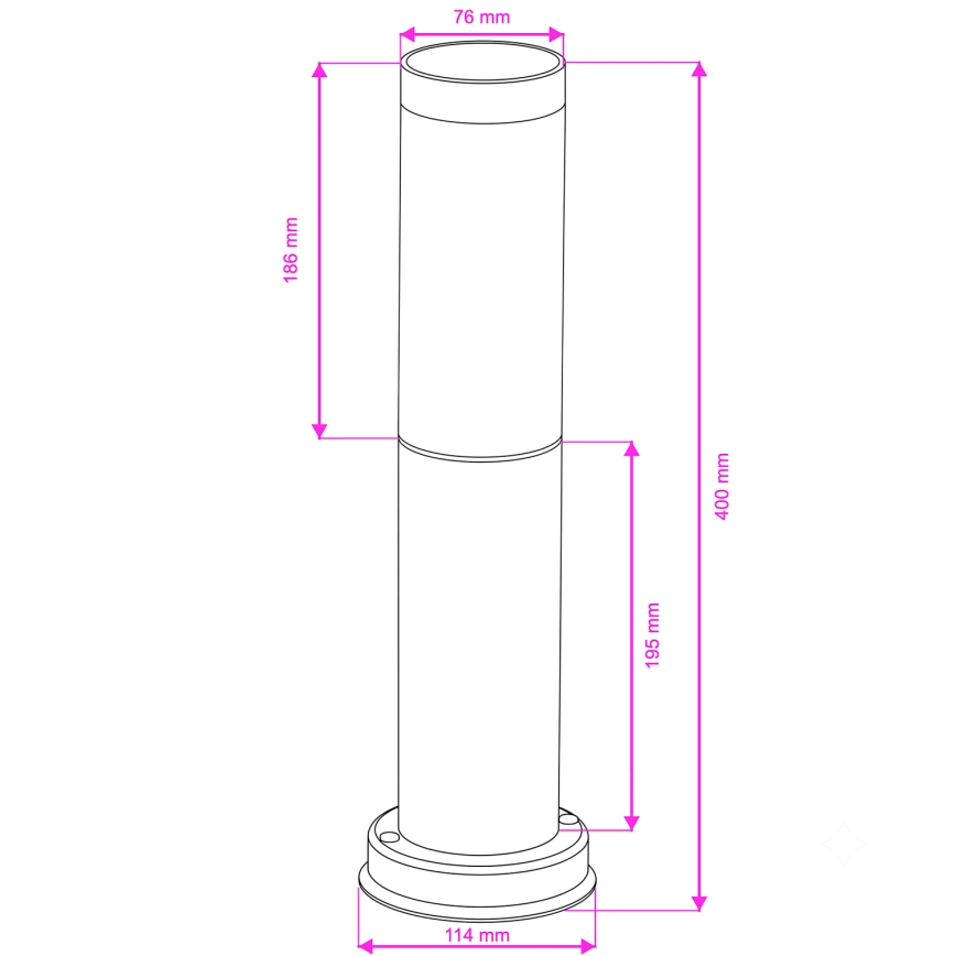 Brilagi - Udendørslampe NOVA 1xE27/15W/230V 40 cm IP44 brun