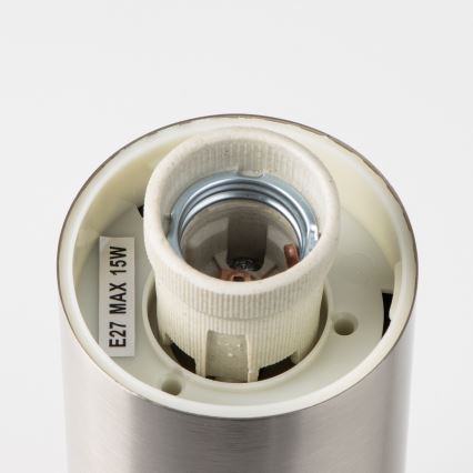 Brilagi - Udendørslampe NOVA 1xE27/15W/230V 40 cm IP44 mat krom