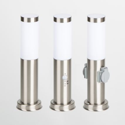 Brilagi - Udendørslampe NOVA 1xE27/15W/230V 40 cm IP44 mat krom