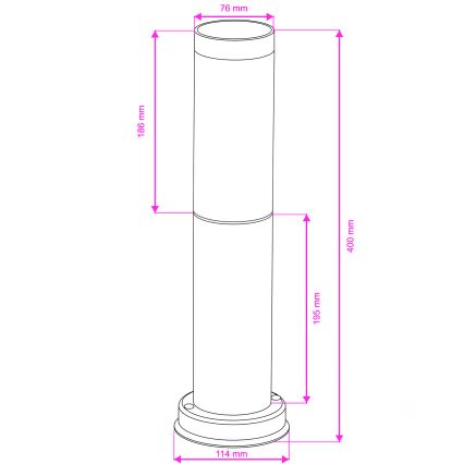 Brilagi - Udendørslampe NOVA 1xE27/15W/230V 40 cm IP44 sort