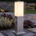 Brilagi - Udendørslampe NOVA med 2 SCHUKO-stik, 1xE27/15W/230V, 40 cm, IP44, mat krom