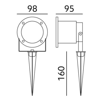 BRILAGI - Udendørslampe TERRA 1xGU10/50W/230V IP65 grå