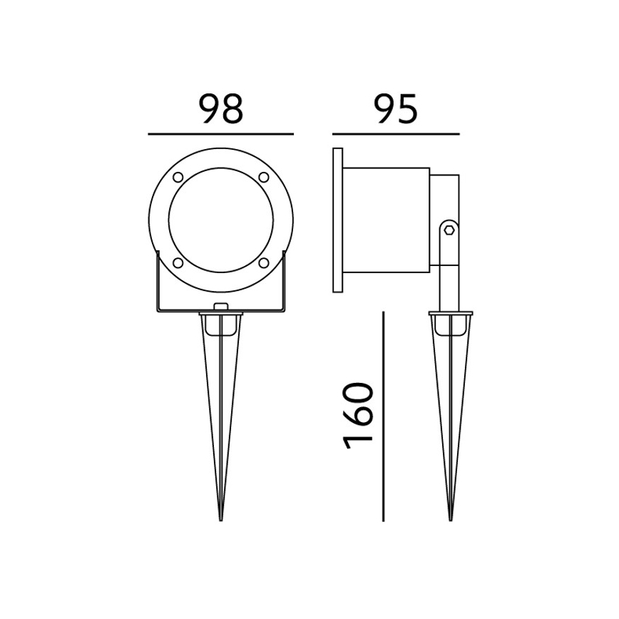 BRILAGI - Udendørslampe TERRA 1xGU10/50W/230V IP65 grå