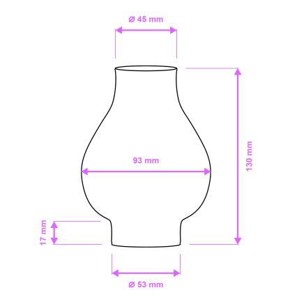 Brilagi - Udskiftningsglas til lysekrone og væglampe ROATA, VELA, RUSTIC, QUEEN, TIMONA E14, hvid
