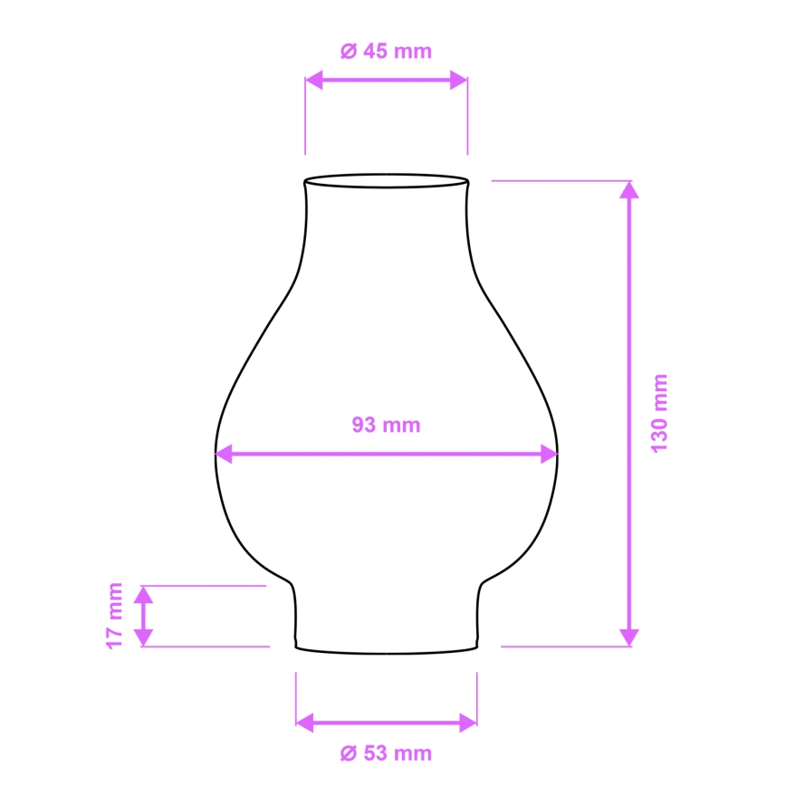 Brilagi - Udskiftningsglas til lysekrone og væglampe ROATA, VELA, RUSTIC, QUEEN, TIMONA E14, hvid