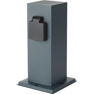Brilagi - Udvendig stikkontaktsøjle PILLAR 1Z SCHUKO 230V IP44 antracit