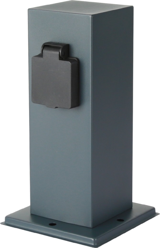 Brilagi - Udvendig stikkontaktsøjle PILLAR 1Z SCHUKO 230V IP44 antracit