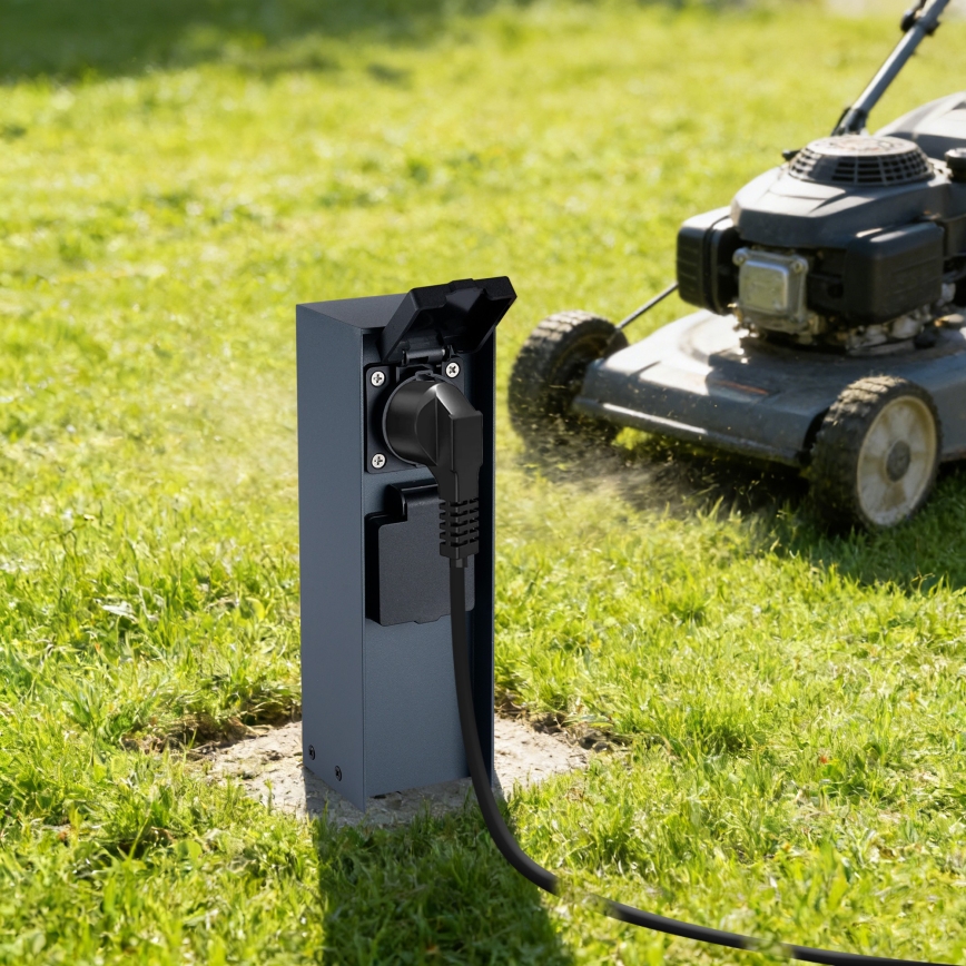 BRILAGI - Udvendig stikkontaktsøjle PILLAR 2Z SCHUKO 230V IP44 antracit