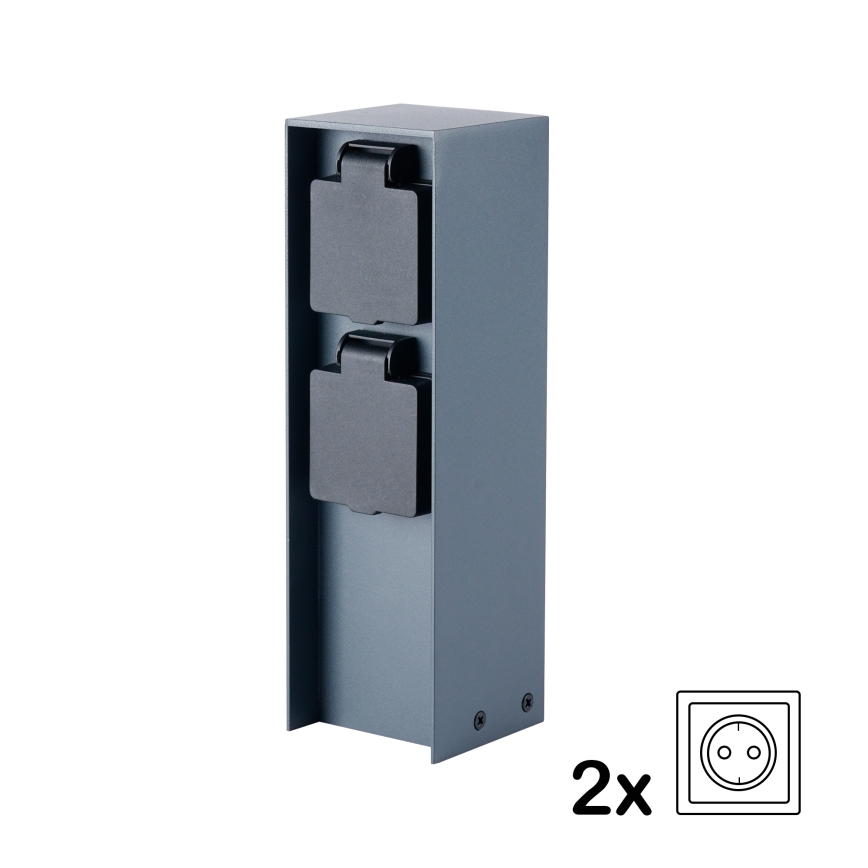BRILAGI - Udvendig stikkontaktsøjle PILLAR 2Z SCHUKO 230V IP44 antracit