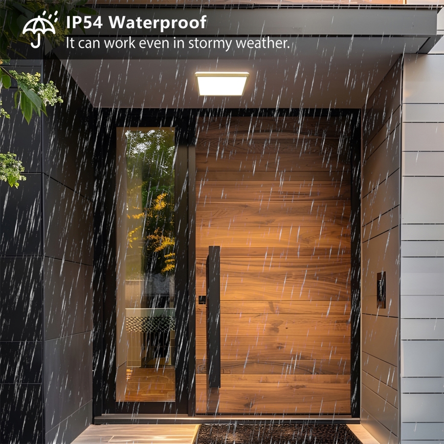 Brilagi - LED loftlampe til badeværelset ULTRA SLIM LED/18W/230V 30x30 cm guld IP54