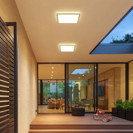 Brilagi - LED loftlampe til badeværelset ULTRA SLIM LED/18W/230V 30x30 cm guld IP54