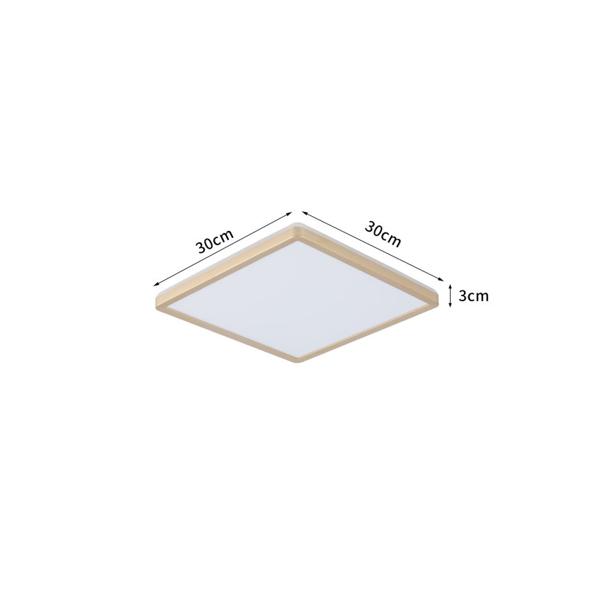 Brilagi - LED loftlampe til badeværelset ULTRA SLIM LED/18W/230V 30x30 cm guld IP54