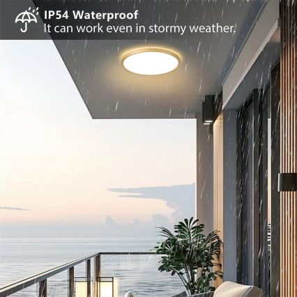 Brilagi - LED badeværelsesloftlampe ULTRA SLIM LED/24W/230V Ø 42 cm guld IP54