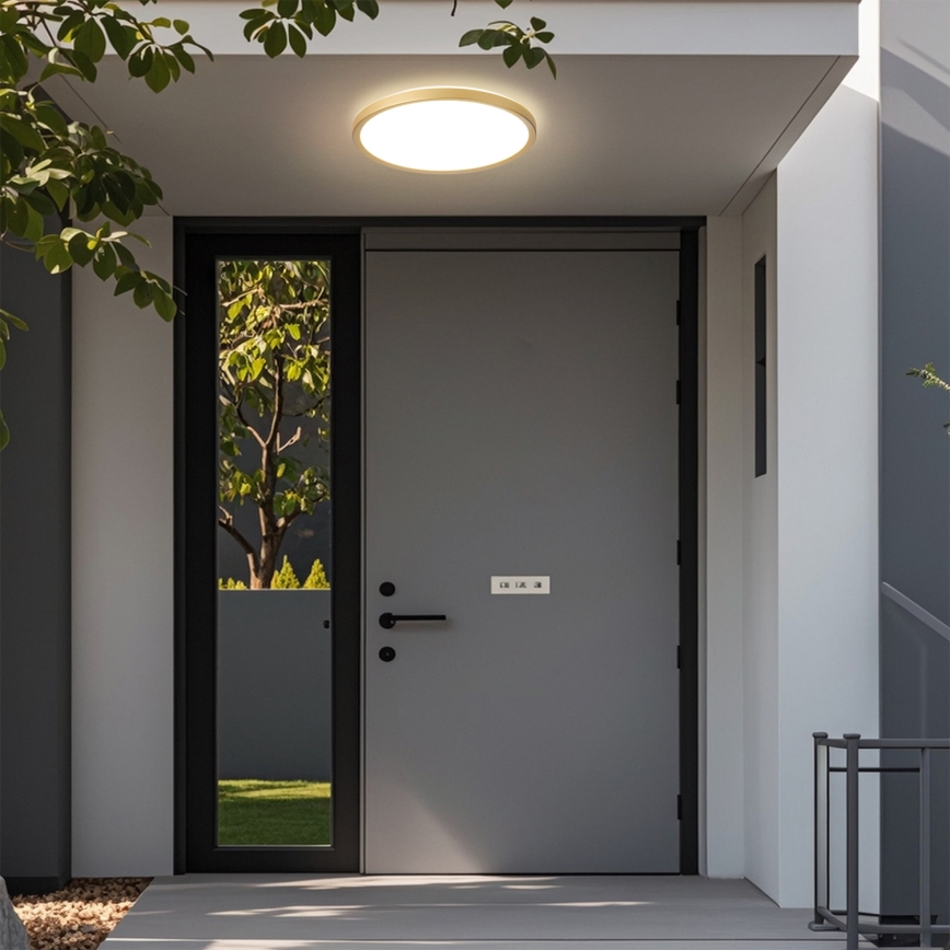 Brilagi - LED badeværelsesloftlampe ULTRA SLIM LED/24W/230V Ø 42 cm guld IP54