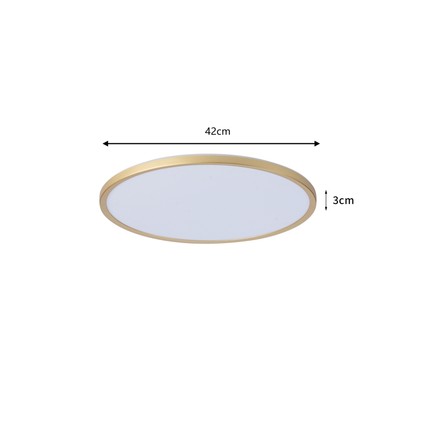 Brilagi - LED badeværelsesloftlampe ULTRA SLIM LED/24W/230V Ø 42 cm guld IP54