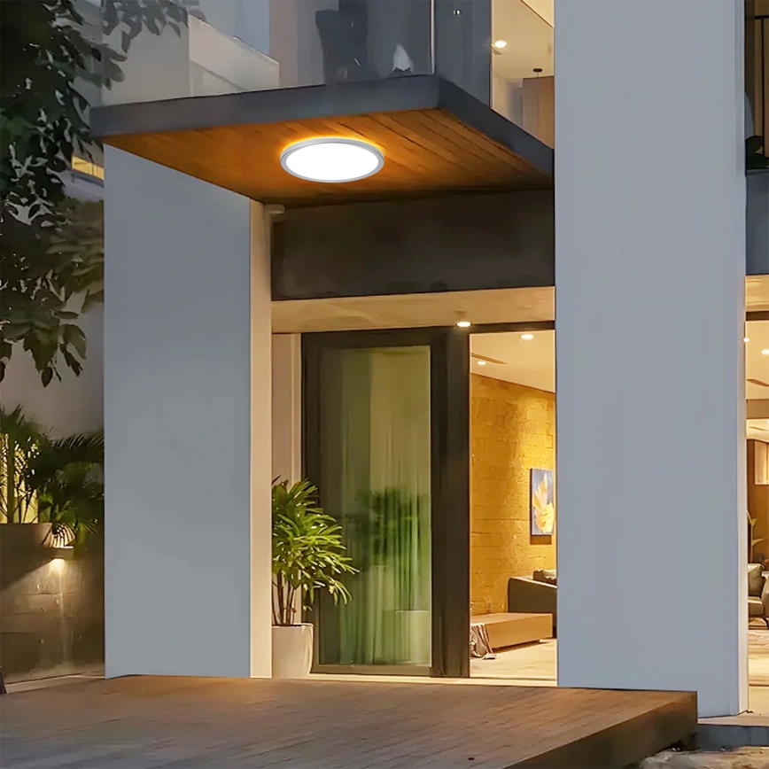 Brilagi - LED badeværelsesloftlampe ULTRA SLIM LED/24W/230V Ø 42 cm sølv IP54