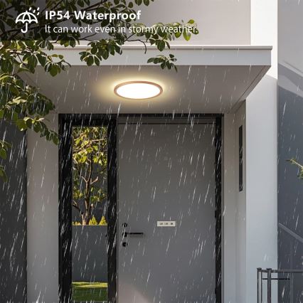 Brilagi - LED badeværelsesloftlampe ULTRA SLIM LED/18W/230V Ø 30 cm roseguld IP54