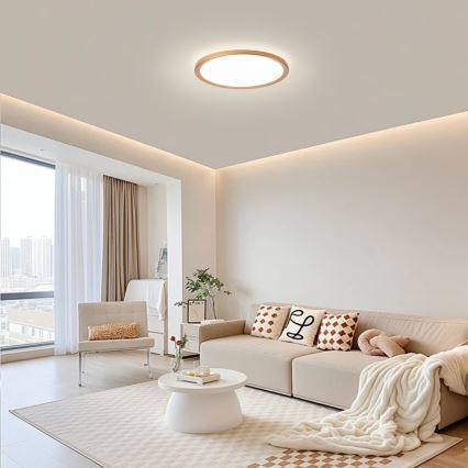 Brilagi - LED badeværelsesloftlampe ULTRA SLIM LED/18W/230V Ø 30 cm roseguld IP54