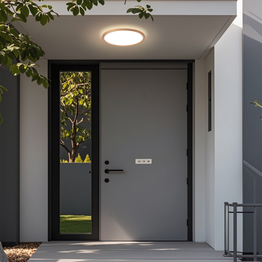 Brilagi - LED badeværelsesloftlampe ULTRA SLIM LED/18W/230V Ø 30 cm roseguld IP54