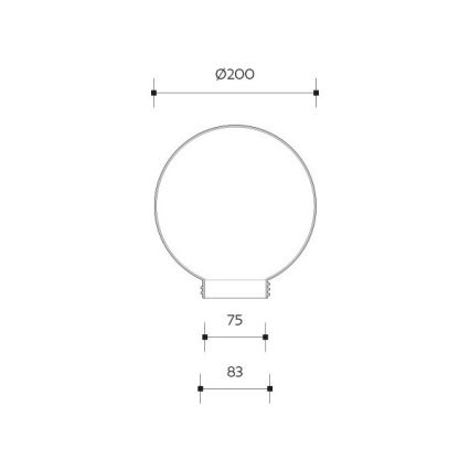 Brilagi - Universal erstatningslampskærm HARBOR E27 Ø 20 cm, hvid