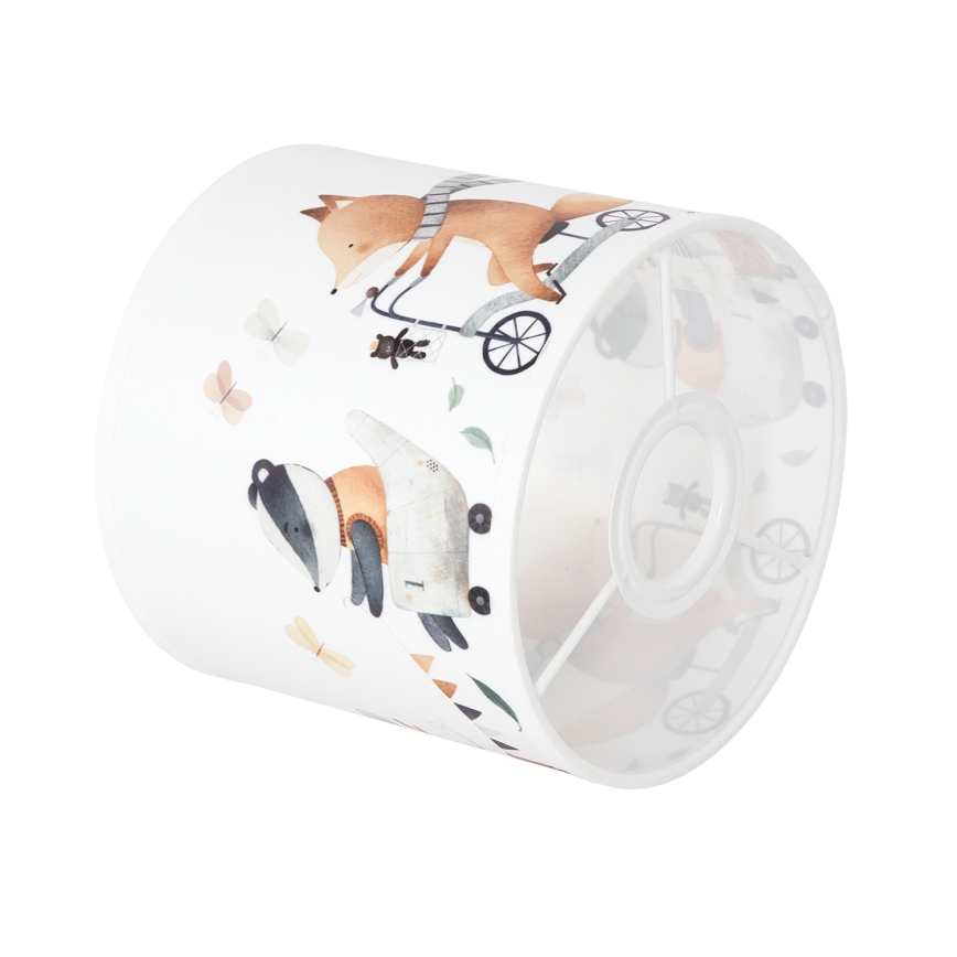 Brilagi - Universal lampeskærm BOBO E27 Ø 15 cm hvid/dyremotiv