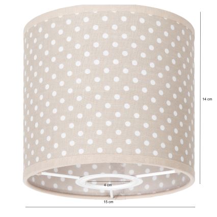Brilagi - Universal lampskærm BOBO E27 Ø 15 cm beige med prikker