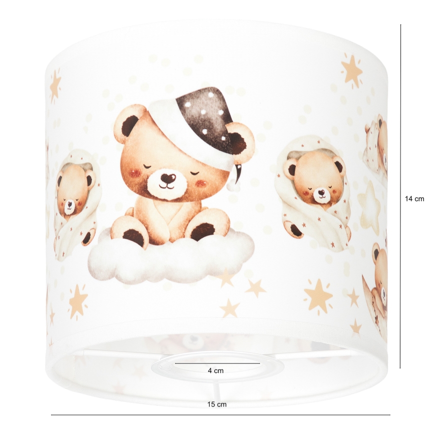 BRILAGI - Universel lampeskærm BOBO E27 Ø 15 cm hvid/bamser