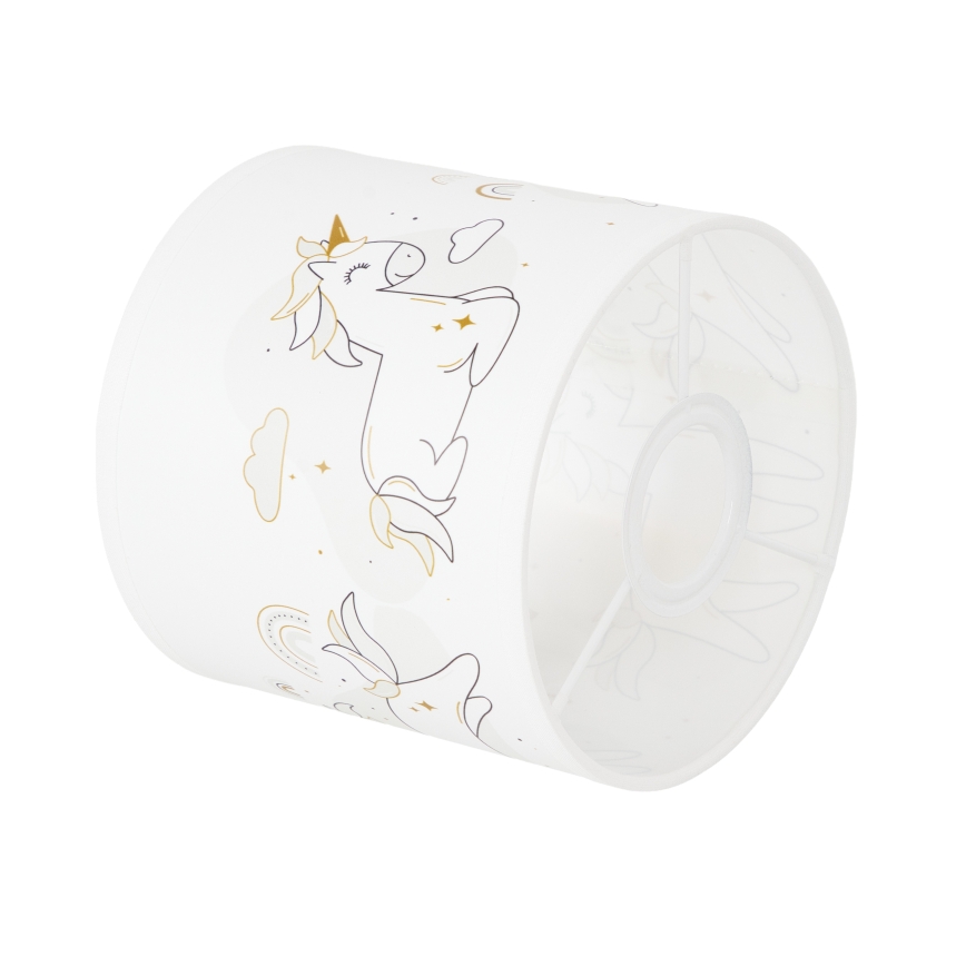 Brilagi - Universel lampeskærm BOBO E27 Ø 15 cm hvid/enhjørninger