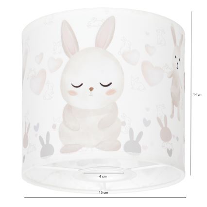 Brilagi - Universel lampeskærm BOBO E27 Ø 15 cm hvid/kaniner
