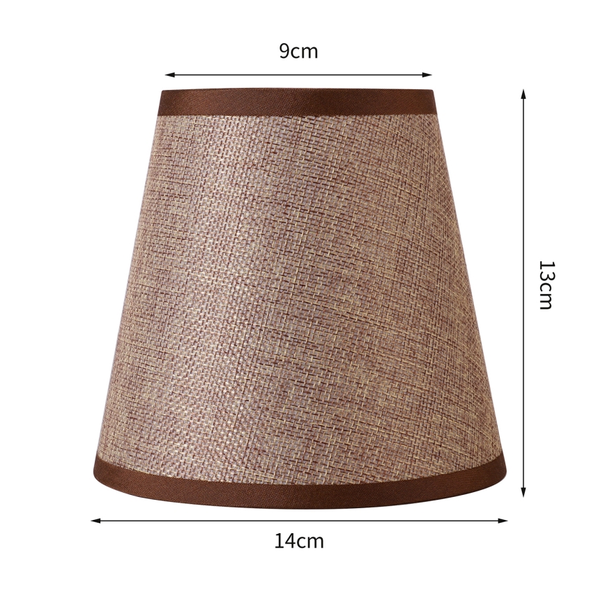 Brilagi - Universel lampeskærm NUBILA E27 13x9 cm brun
