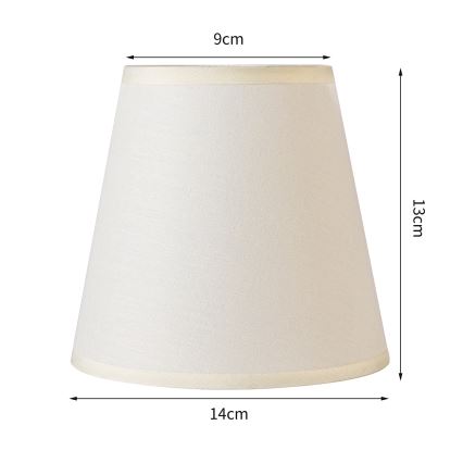 Brilagi - Universel lampeskærm NUBILA E27 13x9 cm cremefarvet