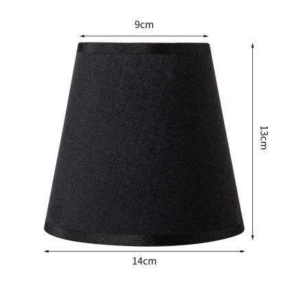 Brilagi - Universel lampeskærm NUBILA E27 13x9 cm sort