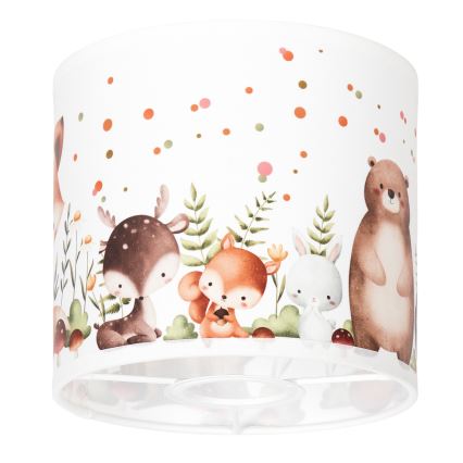 Brilagi - Universel lampskærm BOBO E27 Ø 15 cm hvid/dyremotiv