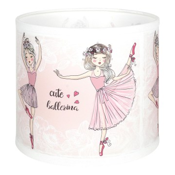 Brilagi - Universel lampskærm BOBO E27 Ø 15 cm hvid/lyserød/balletsko