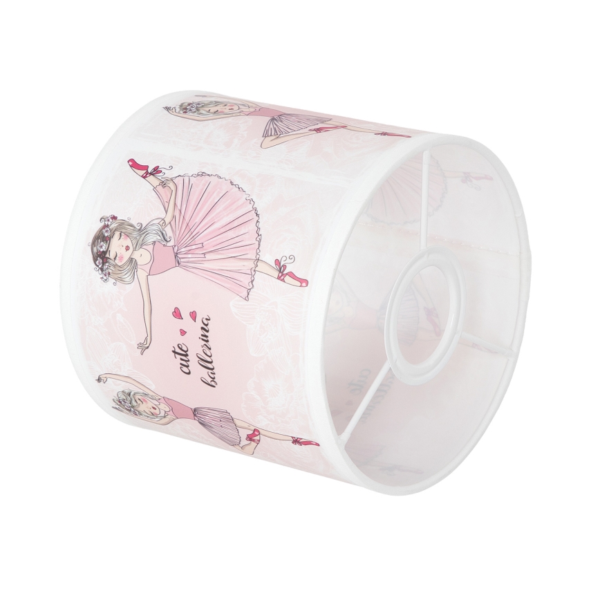 BRILAGI - Universel lampskærm BOBO E27 Ø 15 cm hvid/lyserød/balletsko