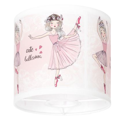 BRILAGI - Universel lampskærm BOBO E27 Ø 15 cm hvid/lyserød/balletsko