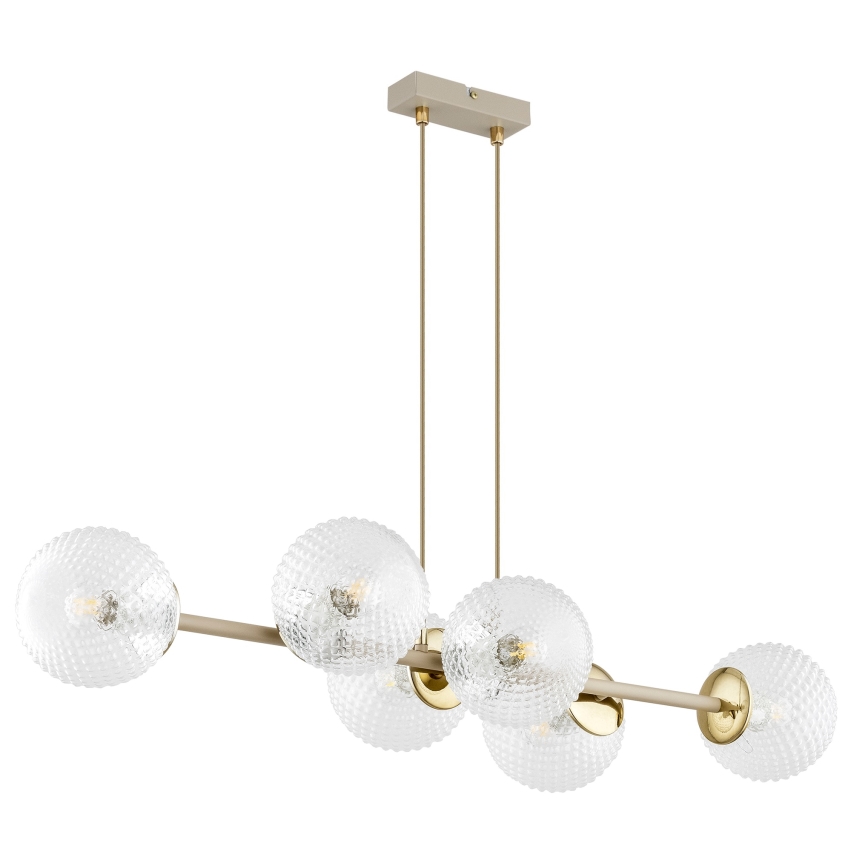 Brilagi - Universelt erstatningsglas STELLA E27 Ø 15 cm klar/guldfarvet