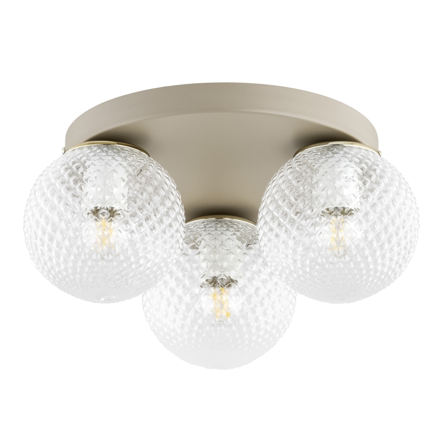 Brilagi - Universelt erstatningsglas STELLA E27 Ø 15 cm klar/guldfarvet