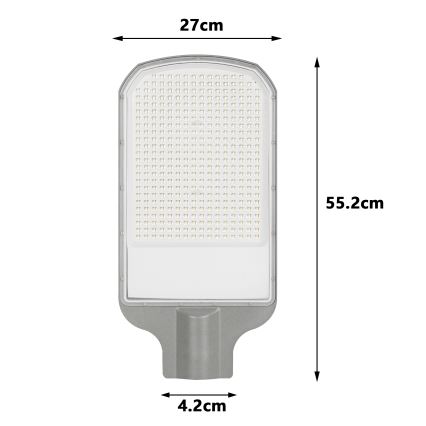 Brilagi - URBANLIGHT LED udendørs gadelampe 200W/230V, grå, IP65