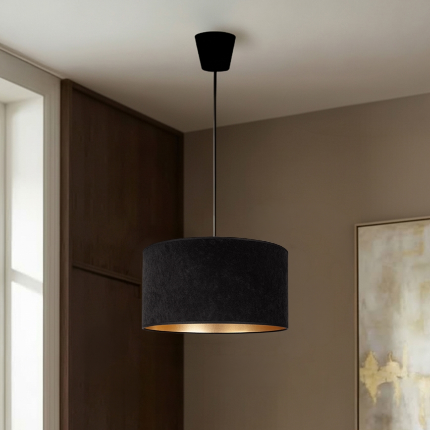 Brilagi - VELVET pendel på ledning 1xE27/60W/230V Ø 40 cm sort/guld