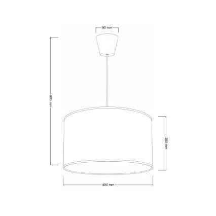Brilagi - VELVET pendel på ledning 1xE27/60W/230V Ø 40 cm sort/guld